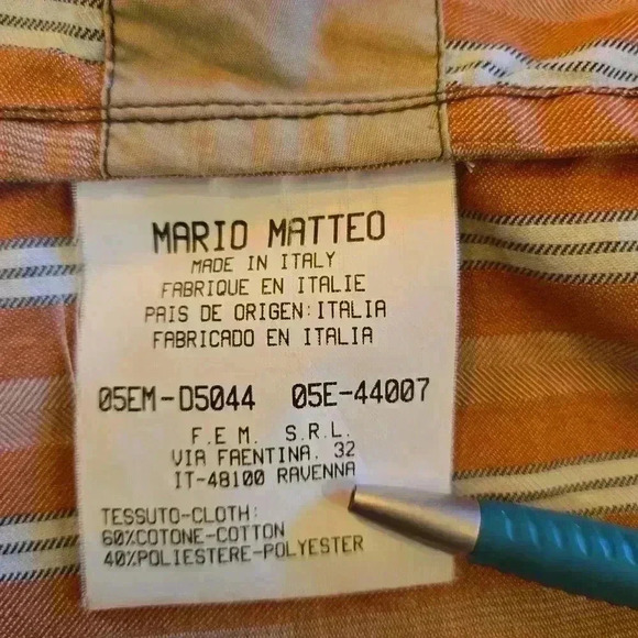 VTG Mario Matteo Womens Made In Italy Striped Blazer Olive Green Size 8 - Picture 11 of 12